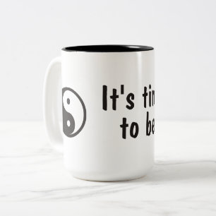 Yin Yang Symbol - solide Tätowierung Zweifarbige Tasse