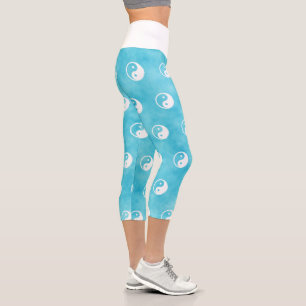 Yin Yang Symbol - solides Tattoo-Design 2 Capri Leggings