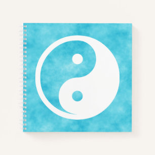 Yin Yang Symbol - solides Tattoodesign 2 Notizbuch