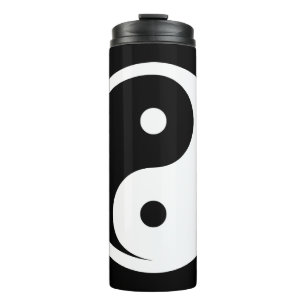 Yin Yang Symbol - solides Tattoodesign 2 Thermosbecher