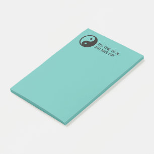 Yin Yang Symbol - solides Tattoodesign Post-it Klebezettel