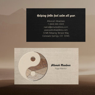 Yin-Yang Symbol Soothing Meditative Business Card Visitenkarte