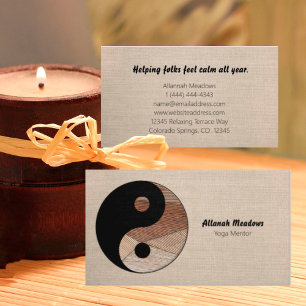 Yin-Yang Symbol Soothing Meditative Business Card Visitenkarte