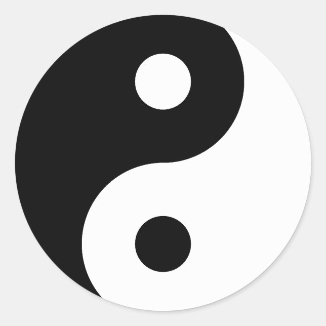 Yin Yang Symbol Sticker (Vorderseite)