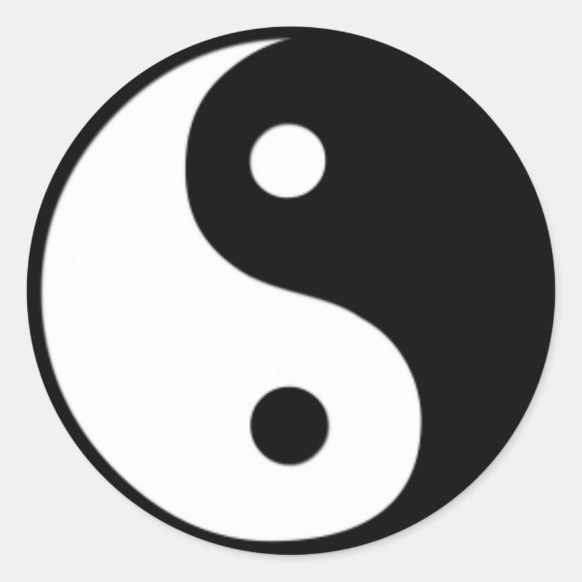 Yin & Yang Symbol Sticker (Vorderseite)