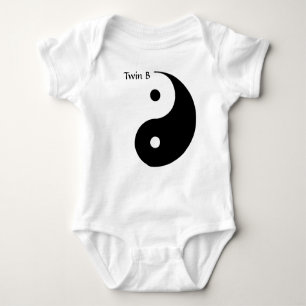 Yin Yang T-Shirt für Zwillinge - Doppelb Baby Strampler