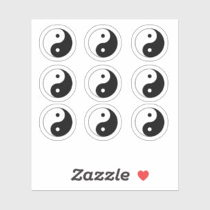 Yin Yang Tai Ji Symbol individuell zugeschnittenes Aufkleber