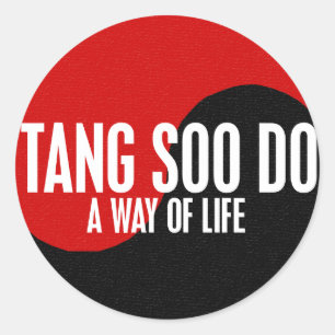 Yin Yang Tang Soo Do 1 Runder Aufkleber