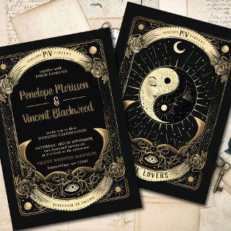 Yin Yang | Tarot-Hochzeit Einladung