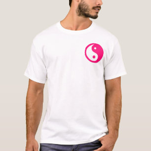 Yin-Yang, Tasche, Rosa u. Weiß T-Shirt