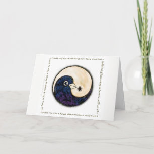 Yin Yang taucht eine mehrsprachige Grußkarte für F Karte