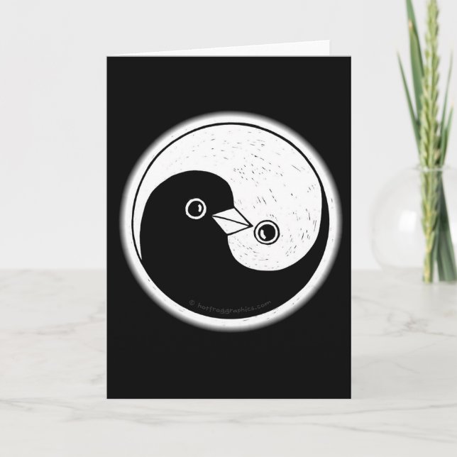 Yin Yang taucht Ruhe & Harmonie Grußkarte Karte (Vorderseite)