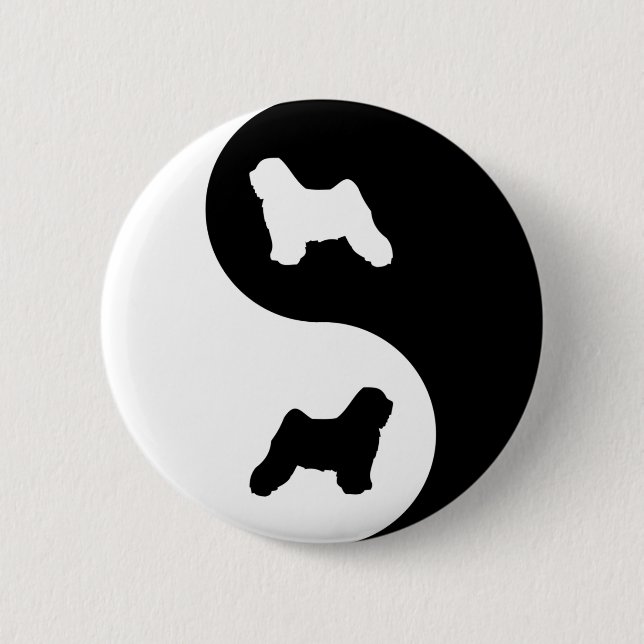 Yin Yang Tibetaner Button (Vorderseite)