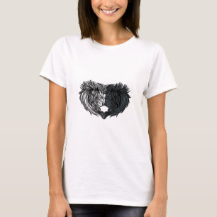 Yin Yang Tierkunst, Kampf der Löwen T-Shirt