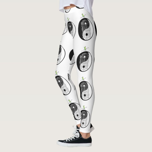 Yin Yang Tiki Warrior Mask Leggings (Links)