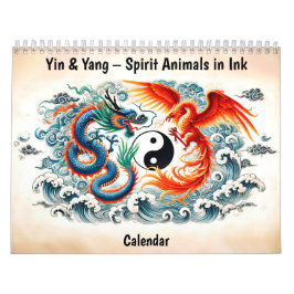 Yin & Yang – Tinten-Tiergestalten Kalender