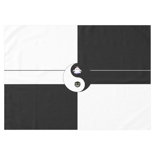 Yin Yang Tischdecke (Vorderseite (Horizontal))