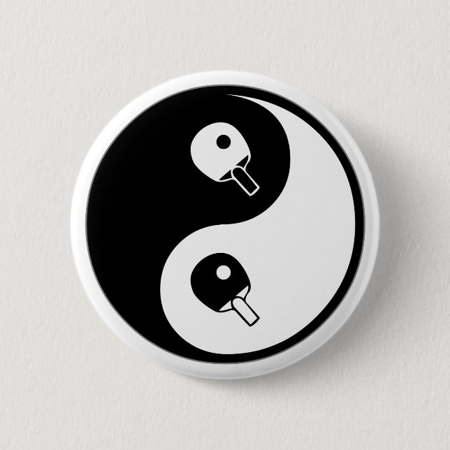 Yin Yang Tischtennis Button (Vorderseite)