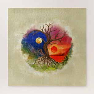 Yin Yang Tree Landscape Puzzle