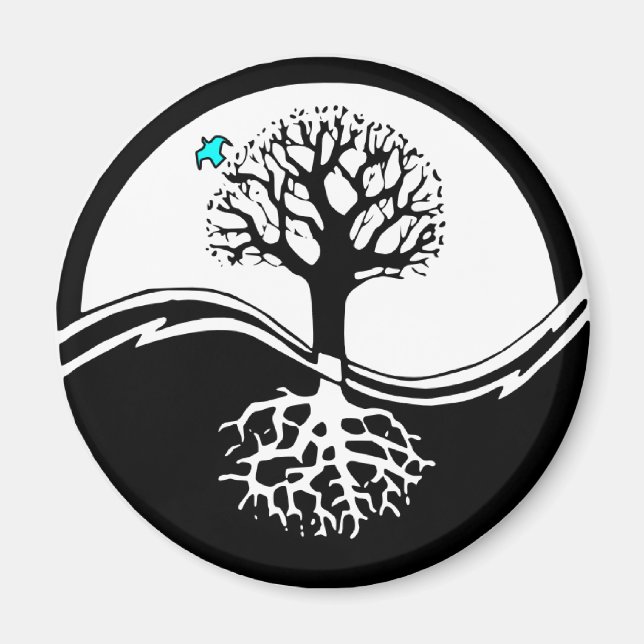 Yin Yang Tree Magnet (Vorne)