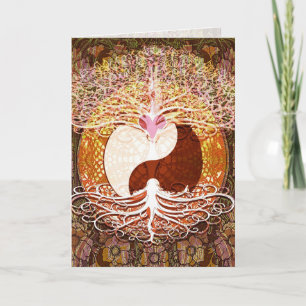 Yin Yang Tree of Life Graphic Arts Card Karte