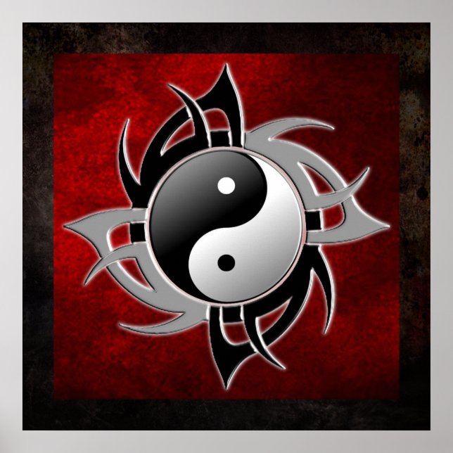 YIN YANG TRIBAL 3D POSTER (Vorne)