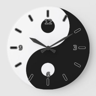 Yin Yang Uhr (mit Zahlen)