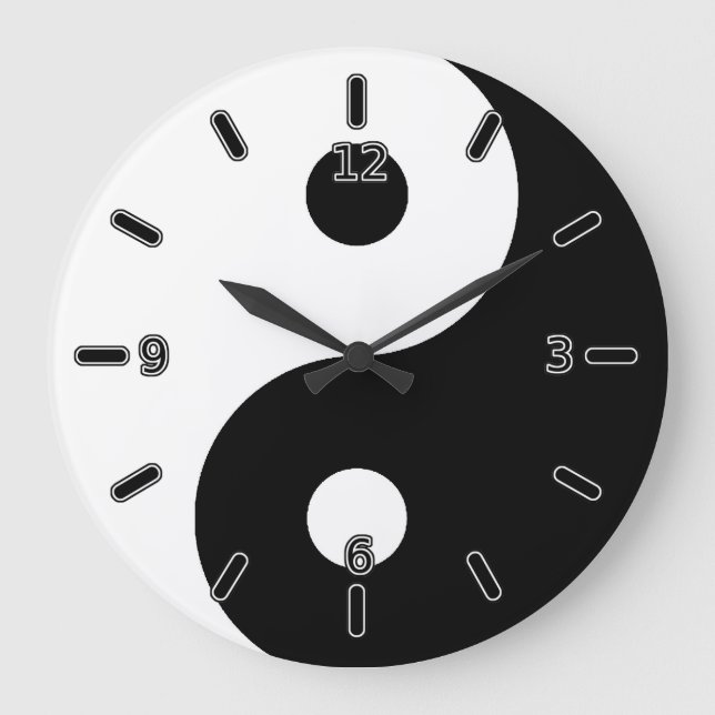 Yin Yang Uhr (mit Zahlen) (Vorderseite)
