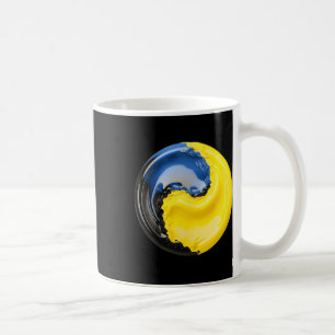 Yin Yang Ukraine Blau Und Gelb Kaffeetasse
