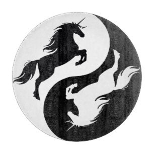 Yin Yang Unicorn Cutting Board Schneidebrett