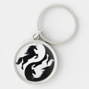 Yin Yang Unicorn Schlüsselkette Schlüsselanhänger