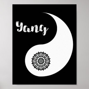 Yin & Yang Valentinstag Süßes passendes Paar Poster