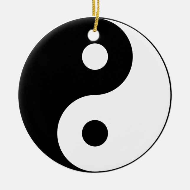Yin Yang Verzierung Keramik Ornament (Vorne)