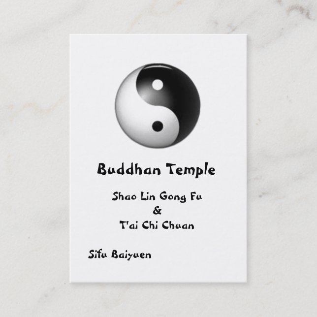 Yin & Yang Visitenkarte (Vorderseite)