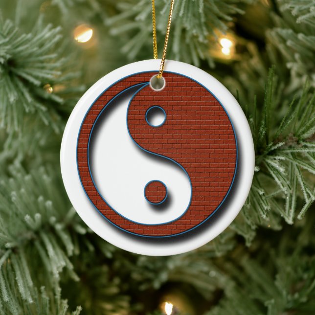 Yin Yang von Shirley Taylor Keramik Ornament (Baum)