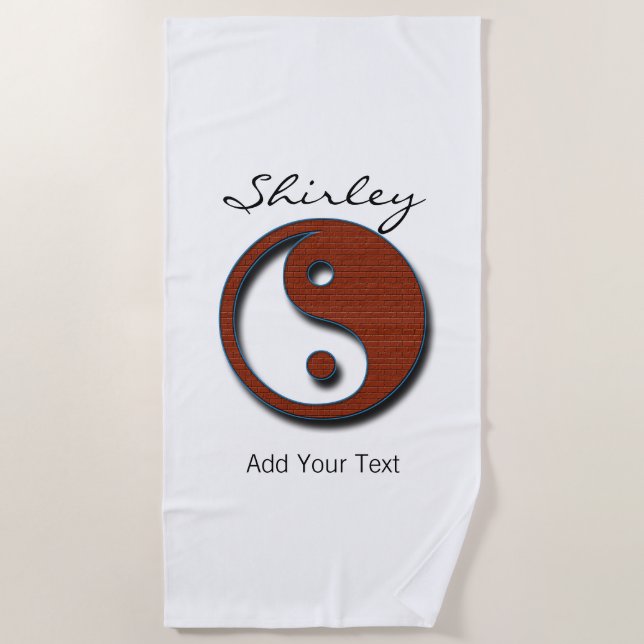 Yin Yang von Shirley Taylor Strandtuch (Vorderseite)