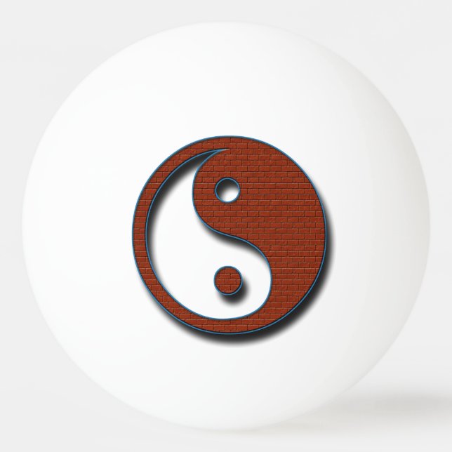 Yin Yang von Shirley Taylor Tischtennisball (Vorderseite)