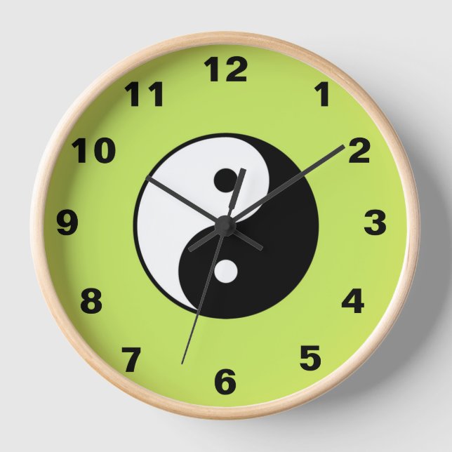 Yin Yang Wall Clock Uhr (Vorderseite)
