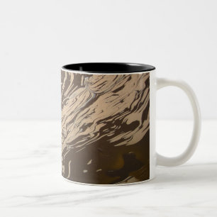 "Yin Yang Wirbel" Zweifarbige Tasse