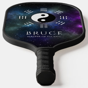 Yin Yang with Bagua Trigram Symbols I-Ching Pickleball Schläger