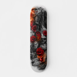 Yin Yang Wolf-Schädel-Fantasie-Plattform Skateboard