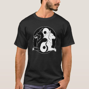 Yin Yang Wolves Animal Spiritual Yoga T-Shirt