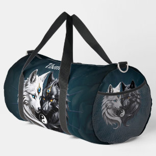 Yin Yang Wolves. Duffle Bag