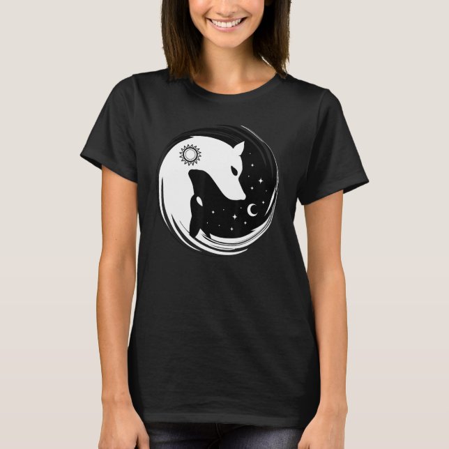 Yin Yang Wolves Gift Wolf T-Shirt (Vorderseite)