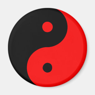 Yin Yang Ying Taoismus Sign Chinese Taijitu Red Magnet
