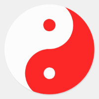 Yin Yang Ying Taoismus Sign Chinese Taijitu Red