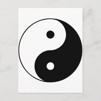 Yin Yang Ying Taoismus-Zeichen-Chinese Taijitu Postkarte