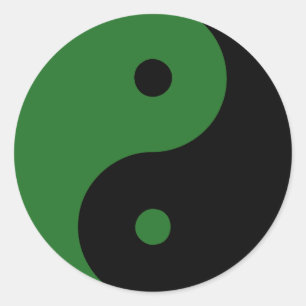 Yin Yang Ying Taoismus-Zeichen-Chinese Taijitu Runder Aufkleber