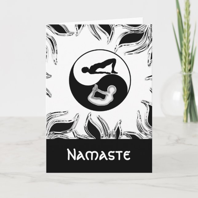 Yin-Yang Yoga Greeting Cards Karte (Vorderseite)