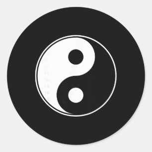 Yin Yang Yoga Namaste Omm Buddhistisches Zhen Spir Runder Aufkleber